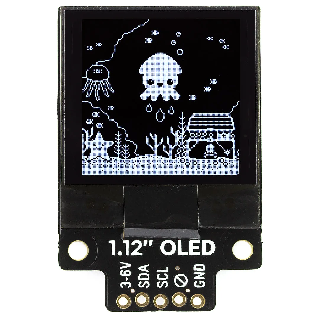 1.12" Mono OLED (128x128, white/black) Breakout