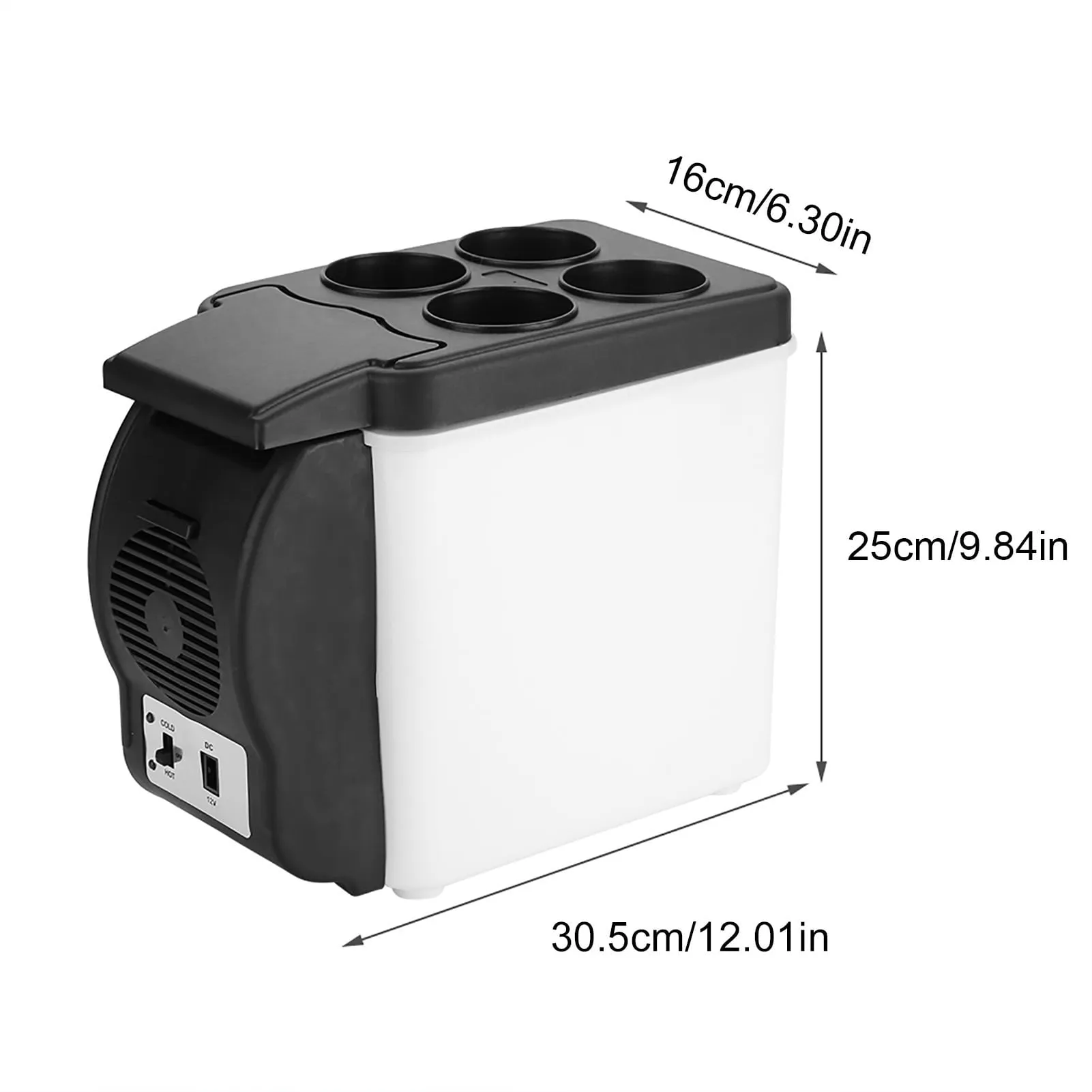 12 Volt Refrigerator 12V Car Fridge Portable Freezer Compressor Cooler 12V DC For Truck Van RV SUV Travel Camping Road Trips