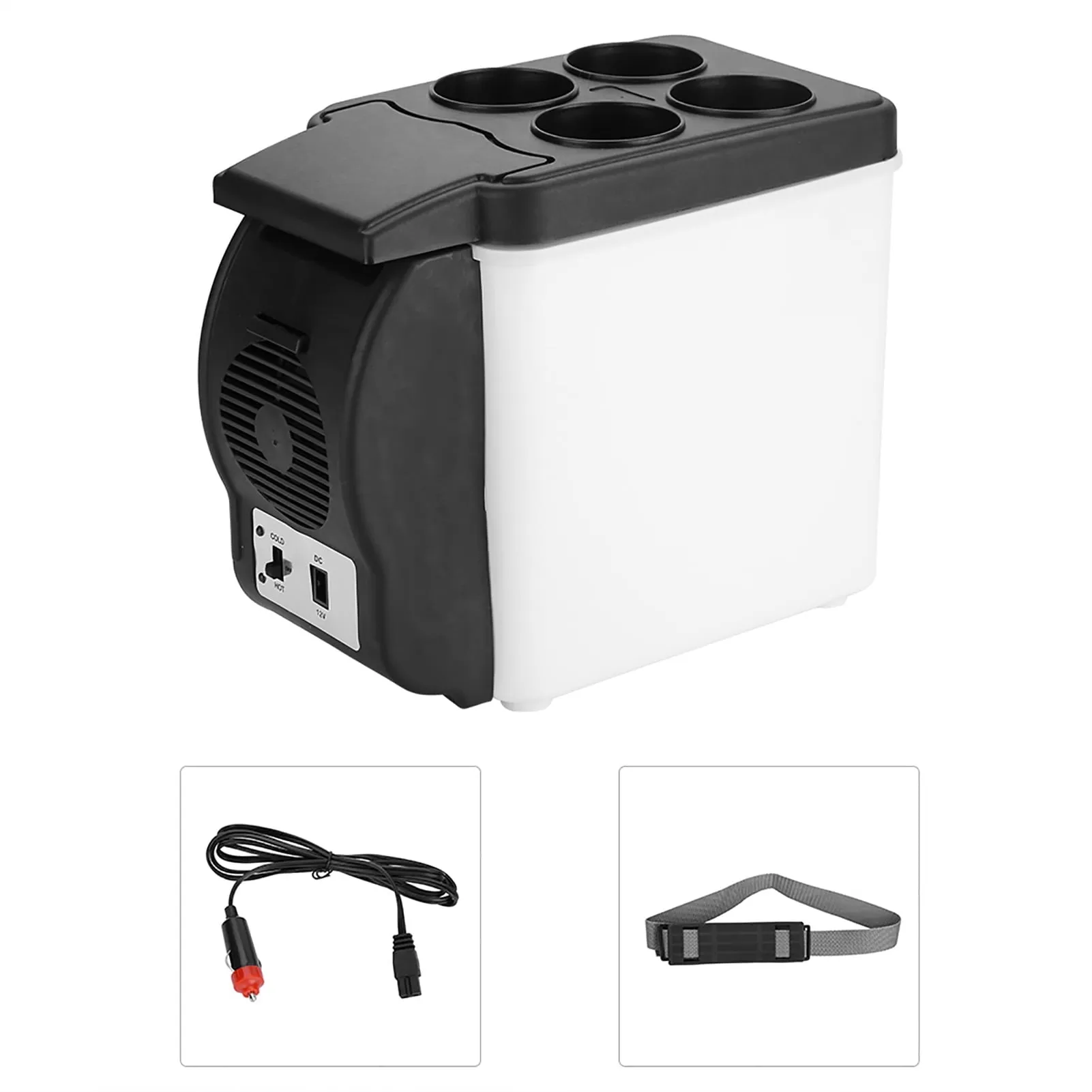 12 Volt Refrigerator 12V Car Fridge Portable Freezer Compressor Cooler 12V DC For Truck Van RV SUV Travel Camping Road Trips