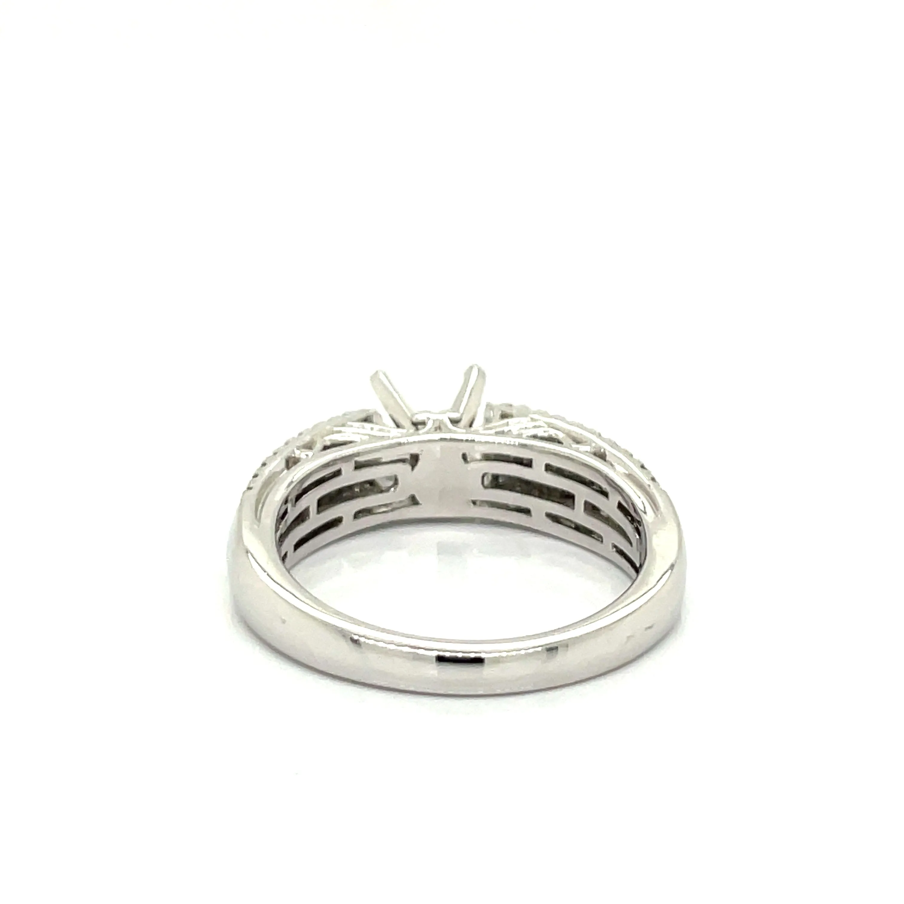 14K White Gold .63 cttw Diamond Semi Mount Ring 02343
