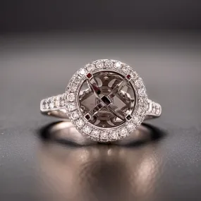 14K White Gold .75 cttw Diamond Semi Mount Ring 02346
