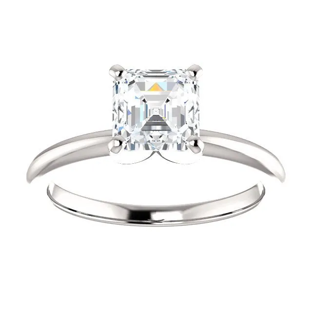 14KT GOLD 1.00 CARAT ASSCHER DIAMOND SOLITAIRE RING
