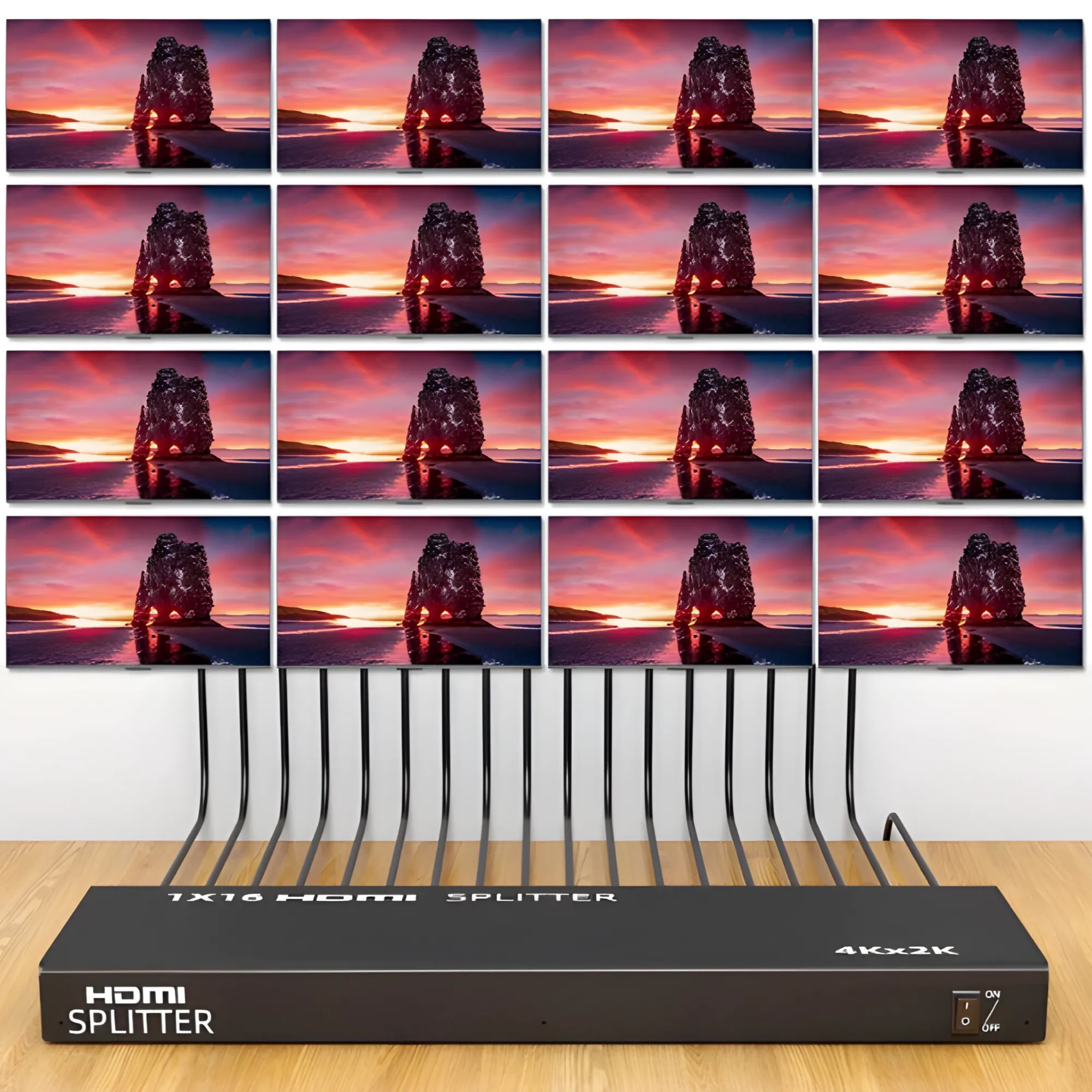 1X16 Hdmi Port Uhd 4Kx2K 3D 1080P Audio And Video Splitter For Tv Se-L117