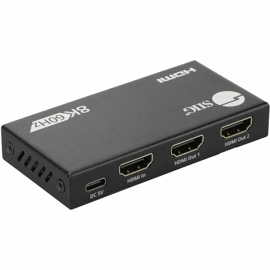 1x2 8K60Hz HDMI Splitter with VRR/ALLM - 40G - EDID management - Down scaler - 1x2 8K@60Hz