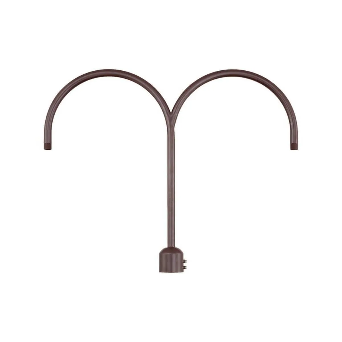 26'' High Gooseneck Double Post Arm Adapter - Architectural Bronze
