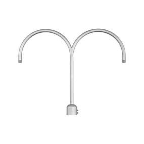26'' High Gooseneck Double Post Arm Adapter - Galvanized