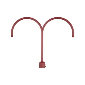 26'' High Gooseneck Double Post Arm Adapter - Satin Red
