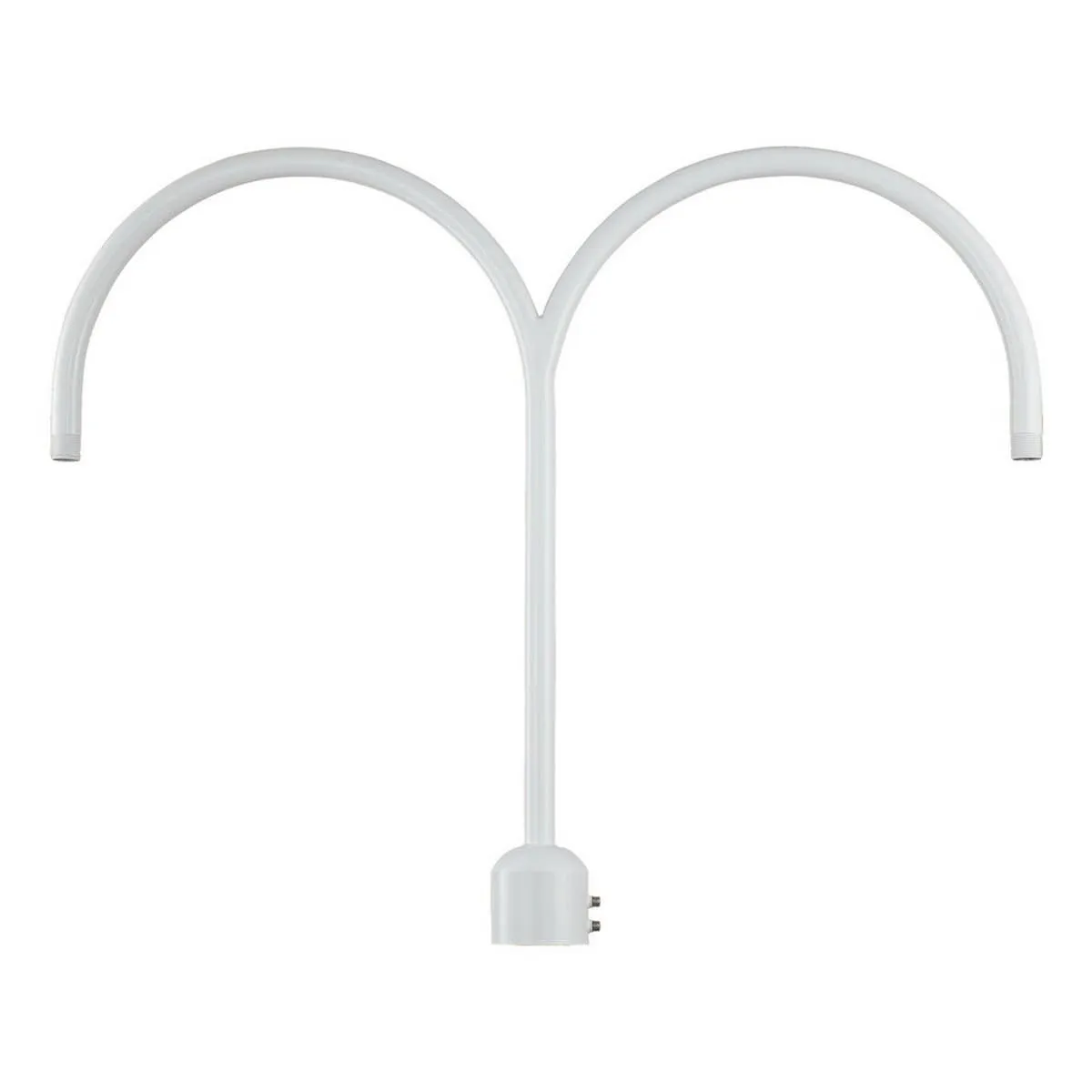 26'' High Gooseneck Double Post Arm Adapter - White