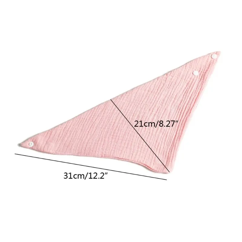 3Pcs/lot Baby Muslin Bibs  Soft Cotton Solid Color Bibs Saliva Towel
