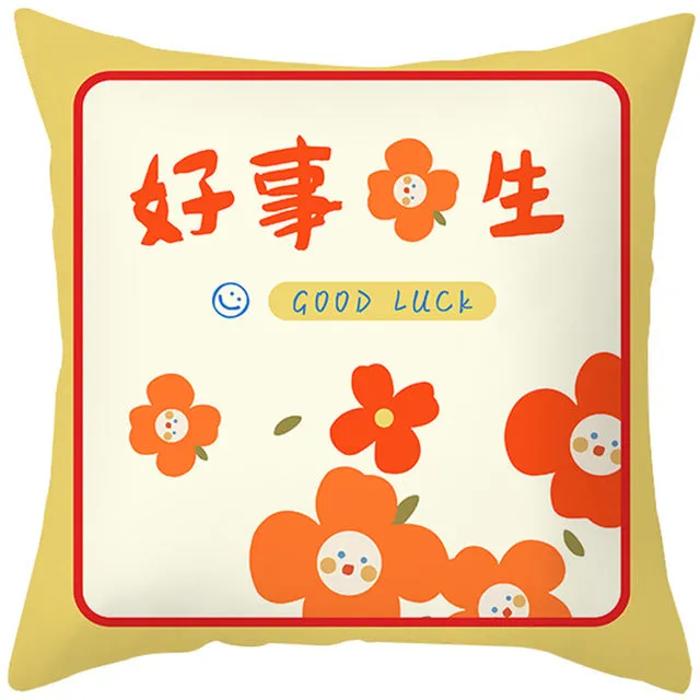 45 x 45 cm Happy Lucky Cushion Covers For Chinese Wedding