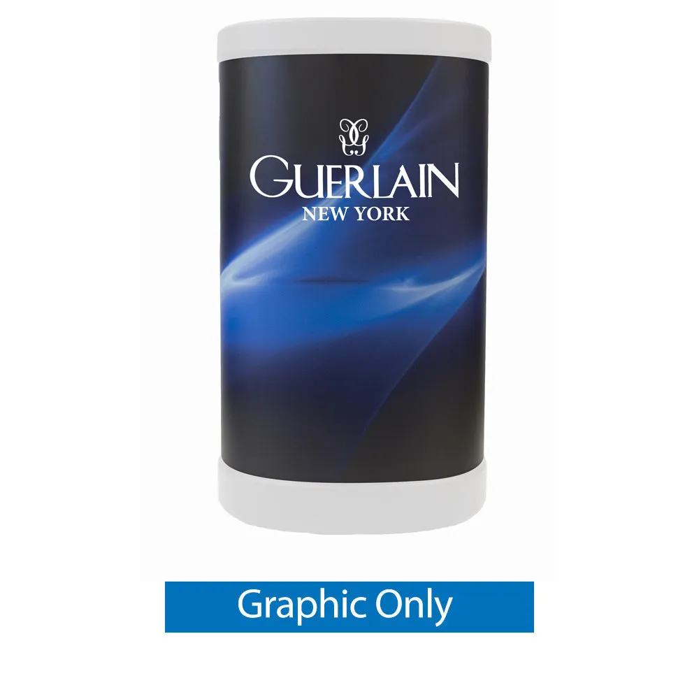 5 ft Fabric Pop Up Display Straight Graphic Package