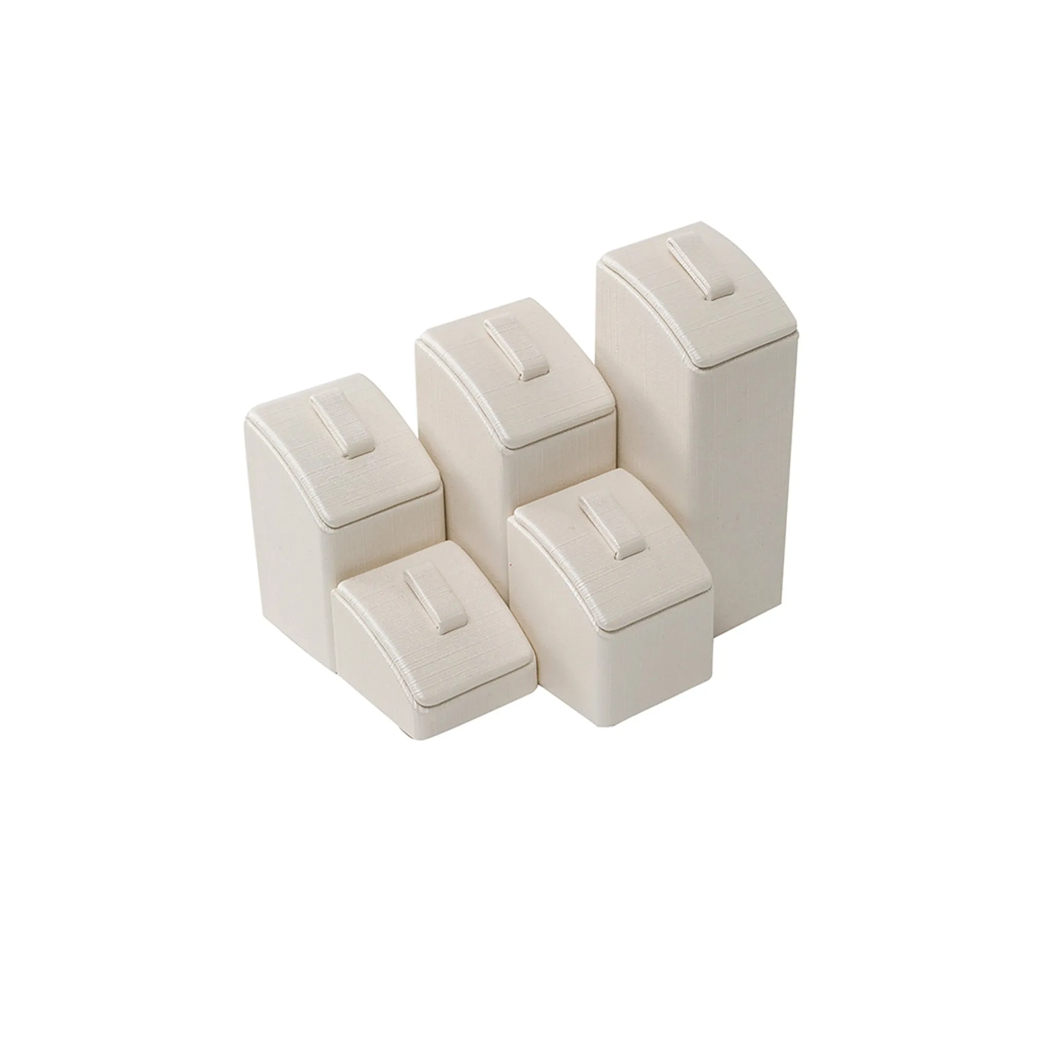 5 Tier Ring Stand Cream Leatherette