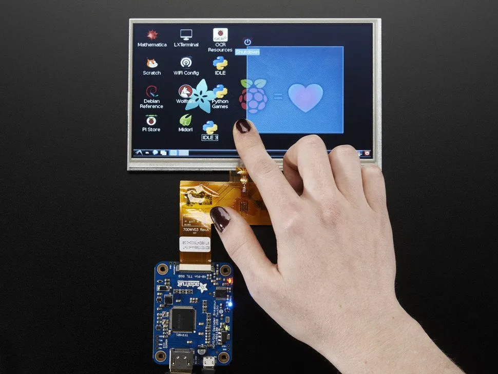 7.0" 40-pin TFT Display - 800x480 with Touchscreen