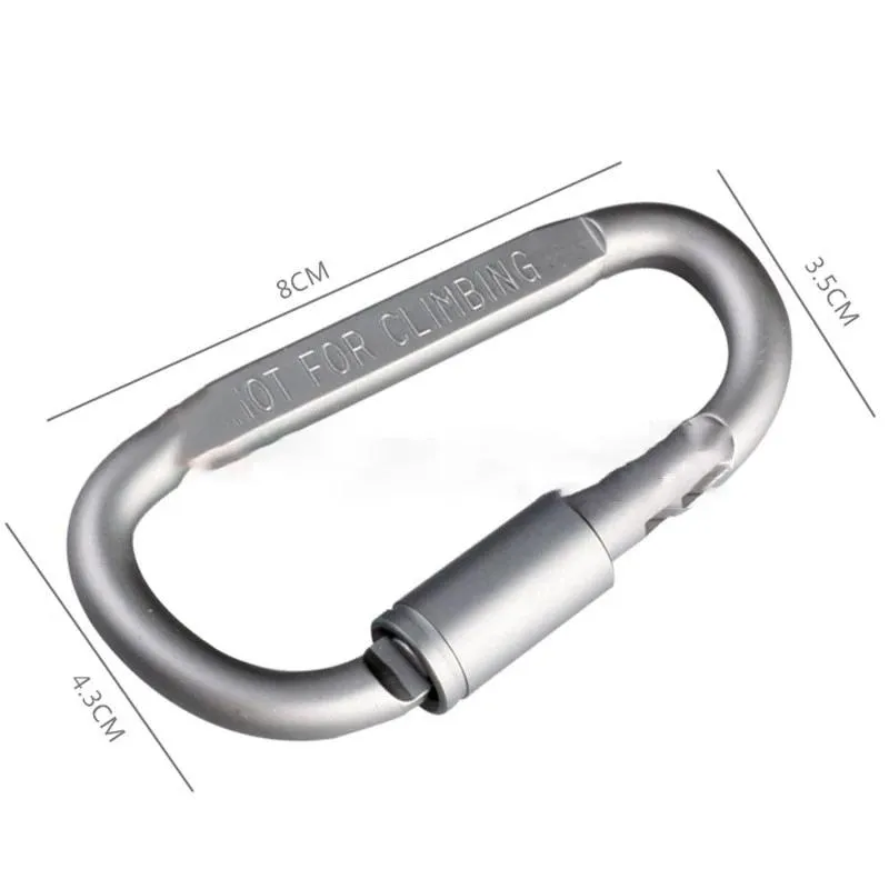 8-Pack: Aluminum Outdoor Carabiner