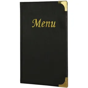 A5 Menu Holder Black 8 Pages