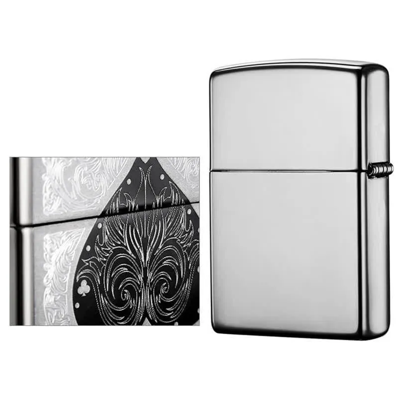 Ace of Spades Black Ice Refillable Kerosene Lighter
