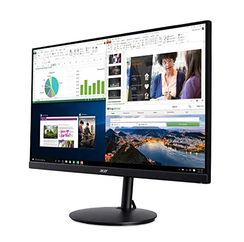 Acer CB242Y bir 23.8" Full HD (1920 x 1080) IPS Zero Frame Home Office Monitor with AMD Radeon Free Sync - 1ms VRB, 75Hz Refresh, Height Adjustable Stand with Tilt & Pivot (HDMI & VGA ports),Black
