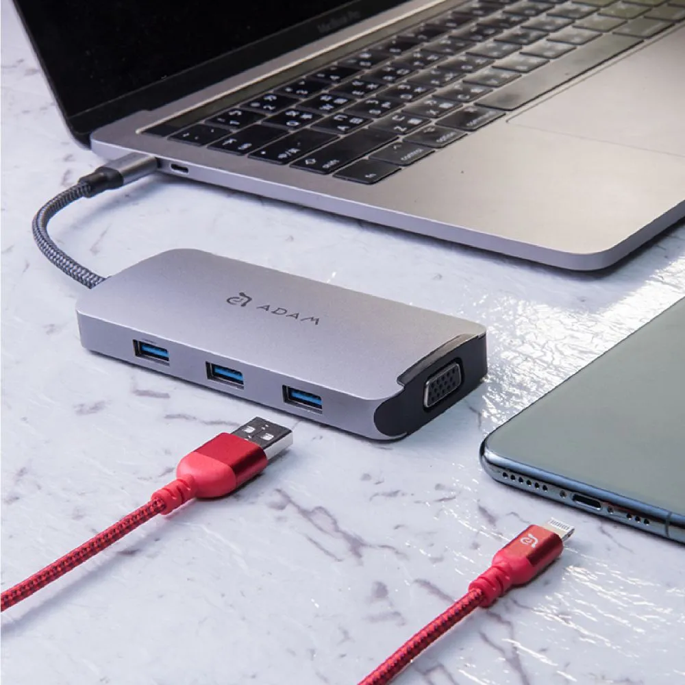 ADAM Elements PeAk III 200B USB-A to Lightning cable 200cm - Red