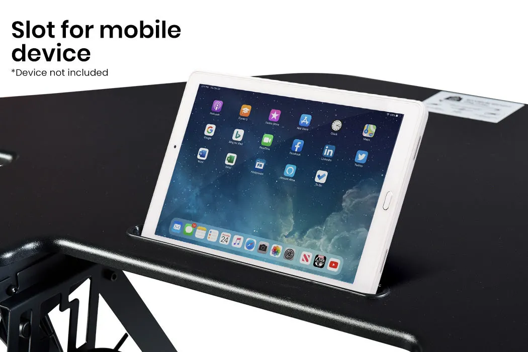 Adjustable Corner Desk Riser 110cm for Dual Monitors - Fortia