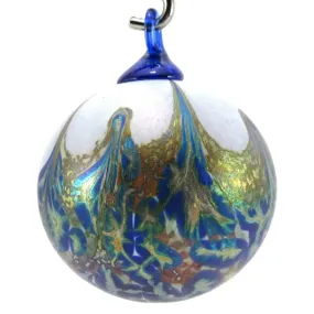Alchemy Ornament Shown In Mineral Blue by The Furnace Glassworks