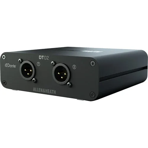 Allen & Heath DT-02-M 2-Out Dante Output Expander with XLR/PoE or DC - 48/96Khz - No Power Supply