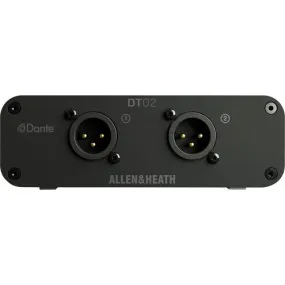 Allen & Heath DT-02-M 2-Out Dante Output Expander with XLR/PoE or DC - 48/96Khz - No Power Supply