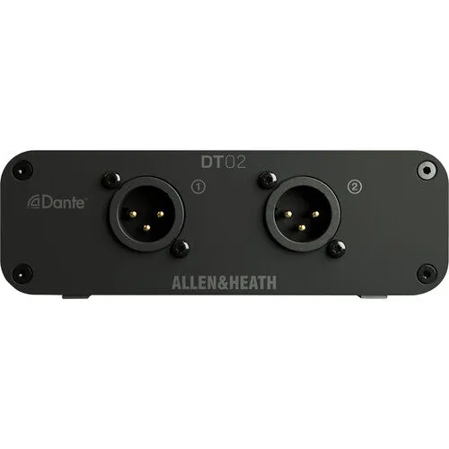 Allen & Heath DT-02-M 2-Out Dante Output Expander with XLR/PoE or DC - 48/96Khz - No Power Supply