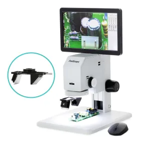 AmScope DM745 Series 3D Digital Microscope for Industrial Inspection with 0.7X-4.5X Magnification, 11.6" HD Screen and 3D Rotary Viewer