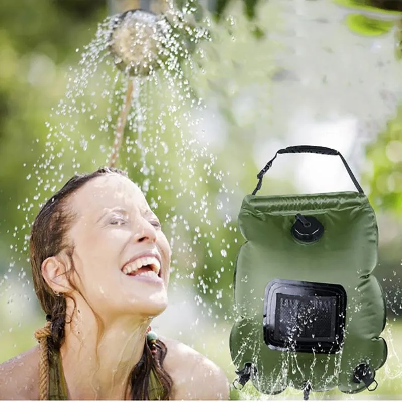 Angel Decoration 20L Portable Outdoor Travel Shower Heating Pipe Bag Solar Powered Water Heater