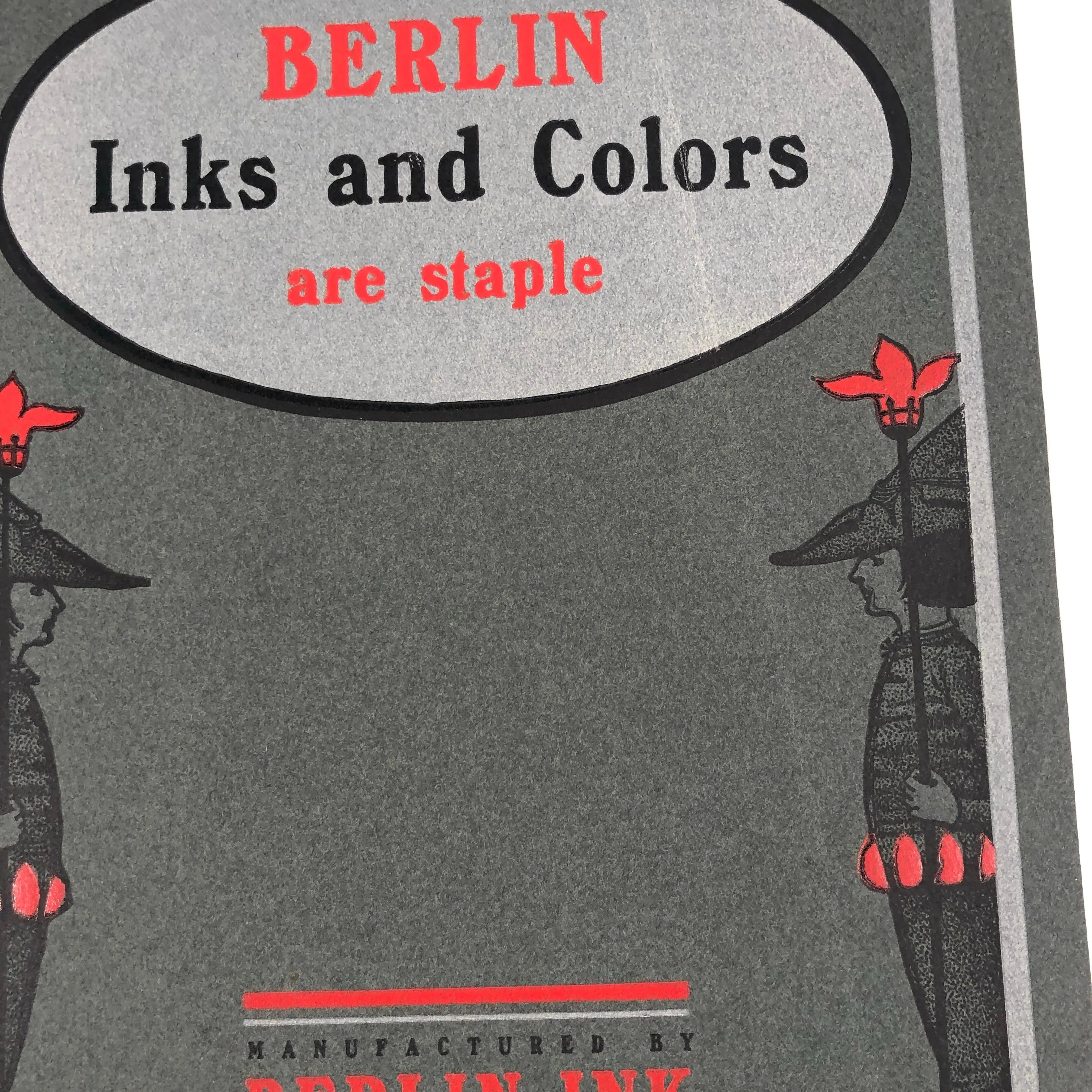 Antique Berlin Ink and Color Company Printer's Sample Advertisement