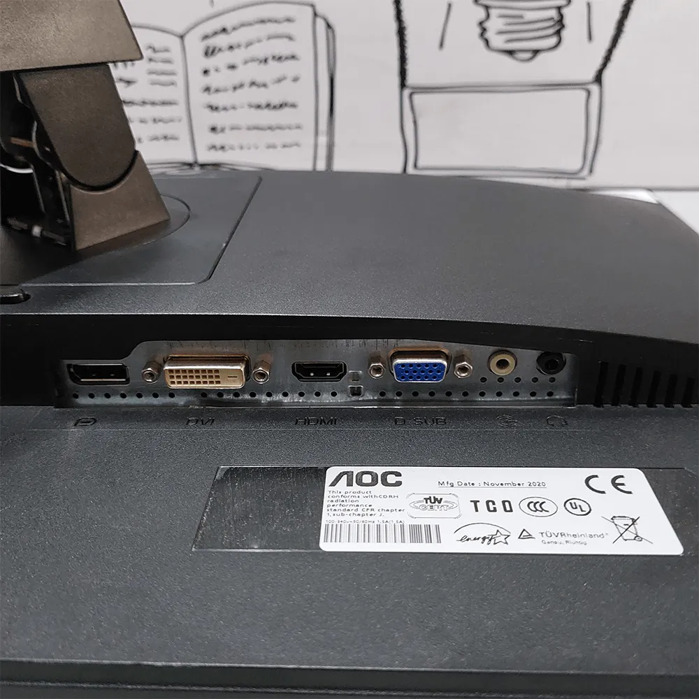 Aoc 24P1W1 24 Inch IPS LED FHD Frameless Monitor (Grade A) Original Used