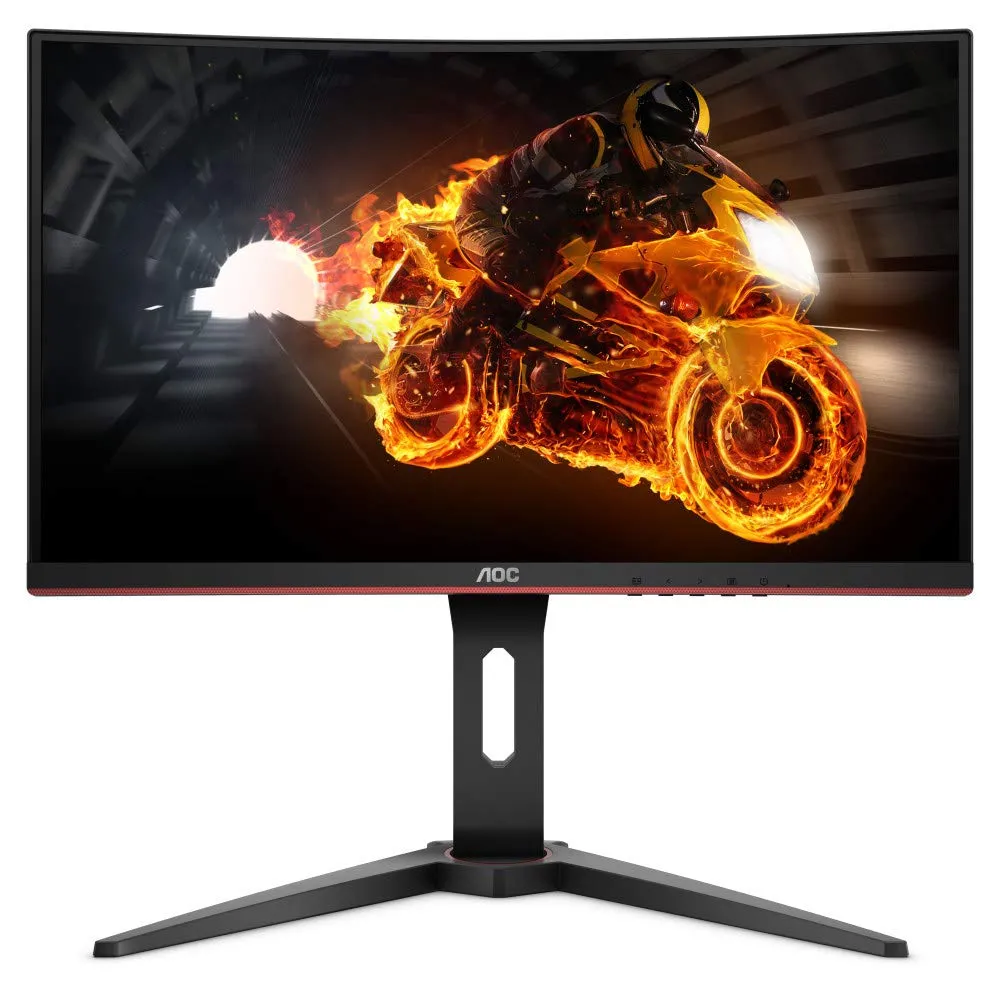 AOC C24G1 24" Curved Frameless Gaming Monitor, FHD 1080p, 1500r VA Panel, 1ms MPRT 144Hz, FreeSync, DP/HDMI/VGA, Height Adjustable, VESA, 3-Year Zero Dead Pixels
