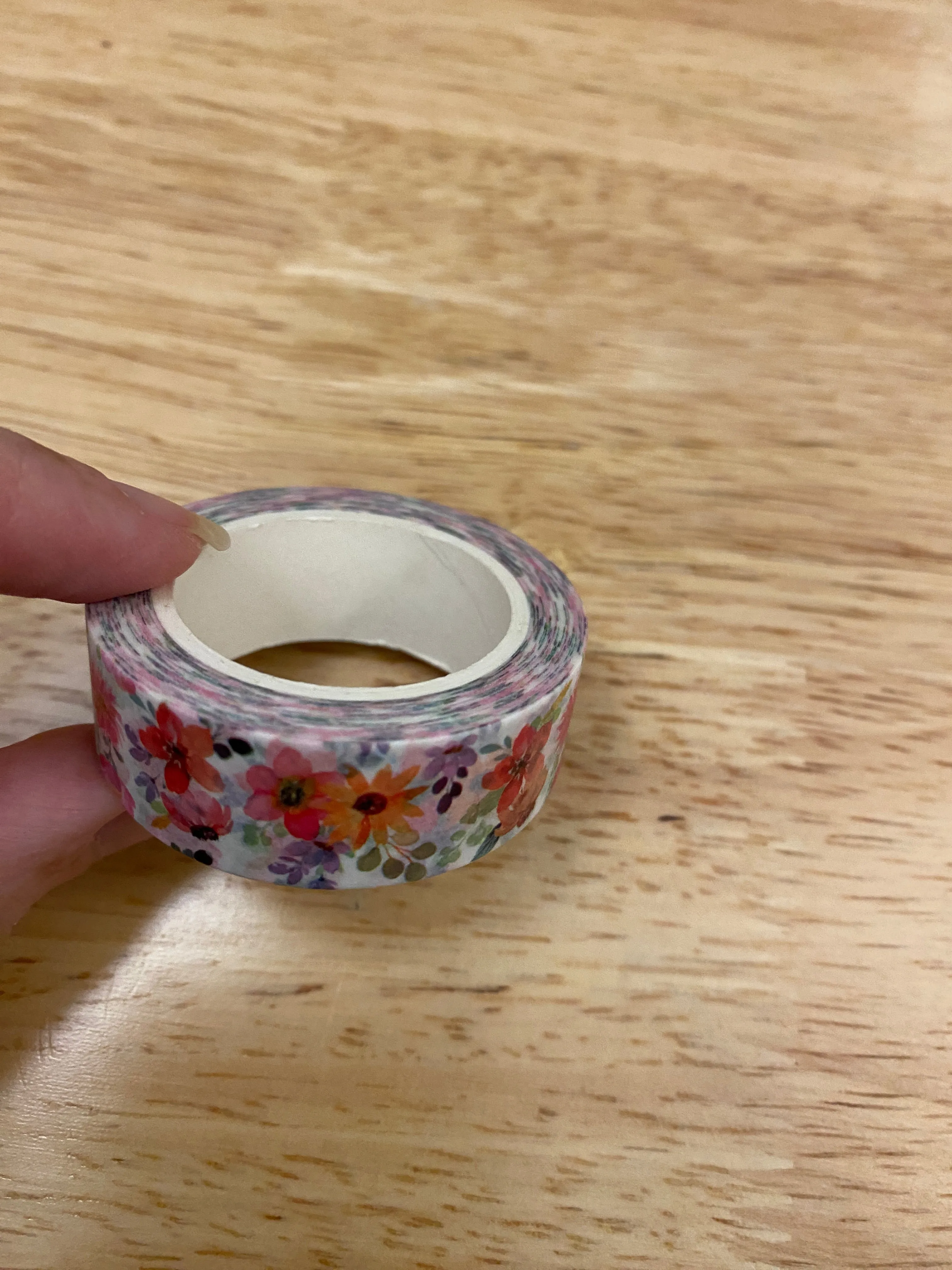 Assorted Red Florals Washi Tape, Red Flowers Washi Tape roll, Washi Tape, Fall Floral Washi tape Big Roll Flower Red Washi Tape