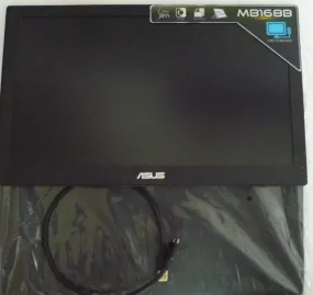 ASUS MB168B MONITOR, LIGHT USE WITH CASE