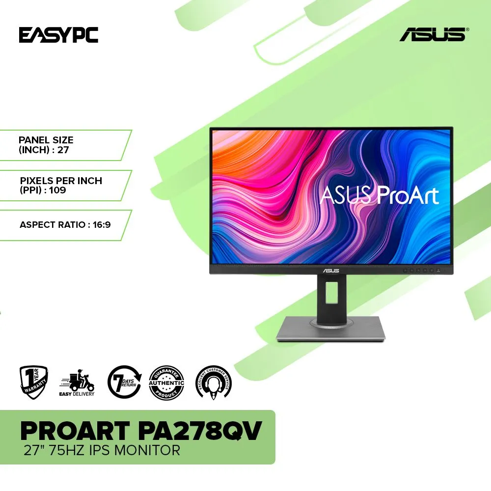 Asus ProArt PA278QV 27 75Hz IPS Monitor