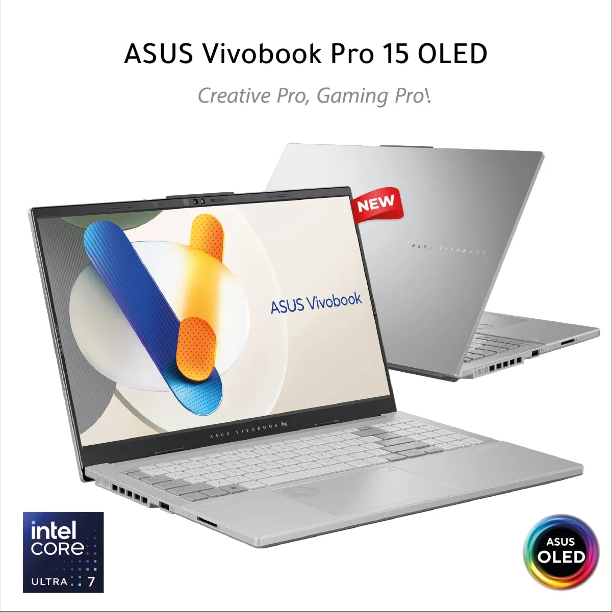 Asus Vivobook Pro 15 Oled-Intel Core Ultra 7 155H -16Gb Ram-1Tb Sdd-Rtx 4050 6Gb-Silve