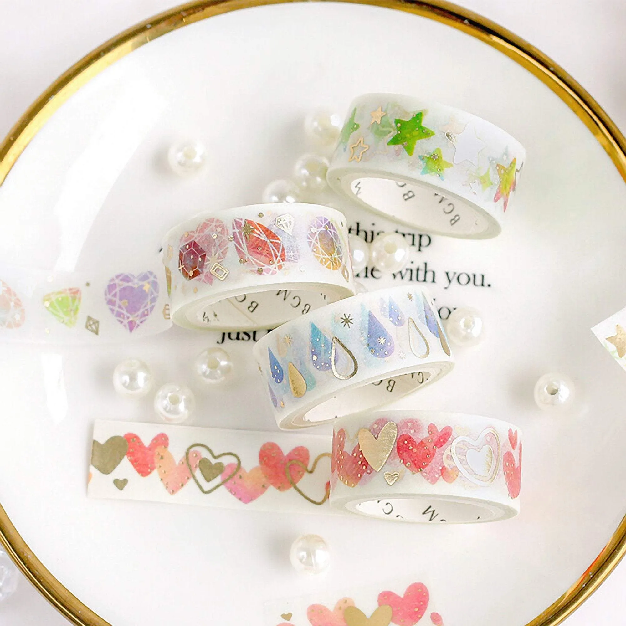 BGM Gems Jewelry Diamonds GOLD FOIL Washi Tape