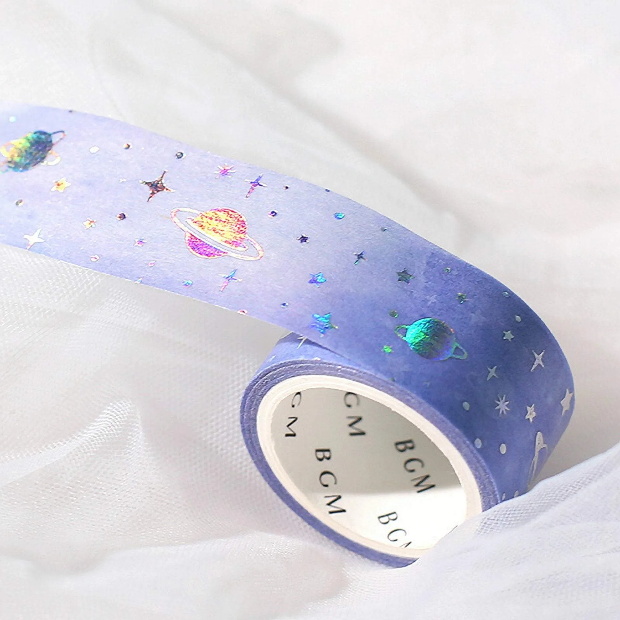 BGM Macaroon Galaxy Macaroon Galaxy Purple Universe SILVER FOIL Washi Tape