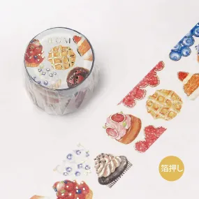 BGM Sweets Dessert Waffles Cupcakes Cake GOLD FOIL Washi Tape BGM Sweets Dessert Waffles Cupcakes Cake GOLD FOIL Washi Tape