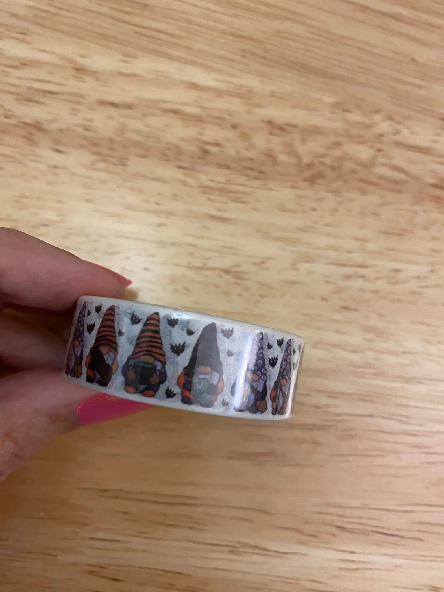 Big Roll of Bat Halloween Gnomes Washi Tape