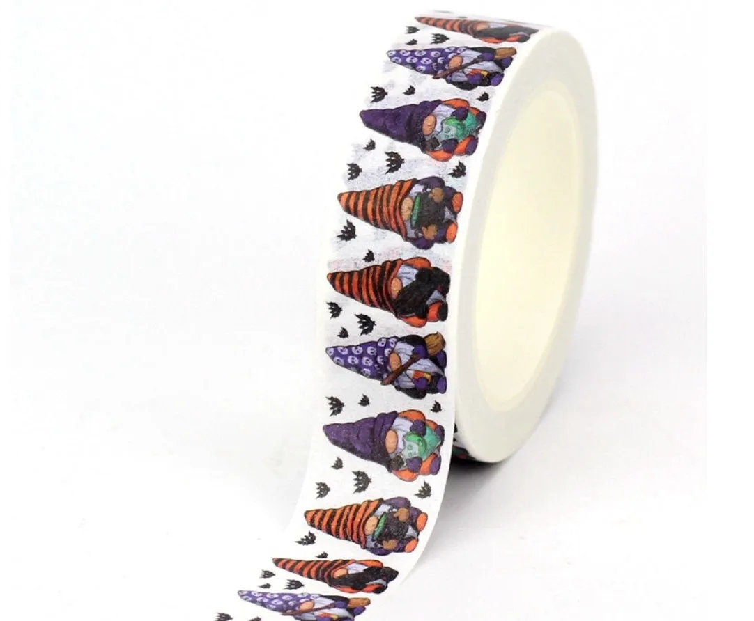 Big Roll of Bat Halloween Gnomes Washi Tape