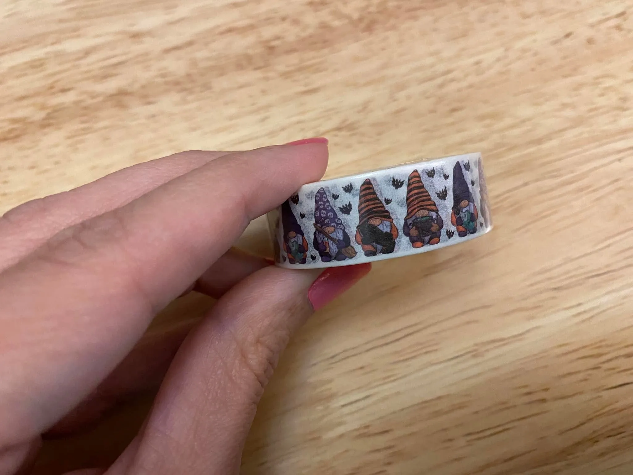Big Roll of Bat Halloween Gnomes Washi Tape