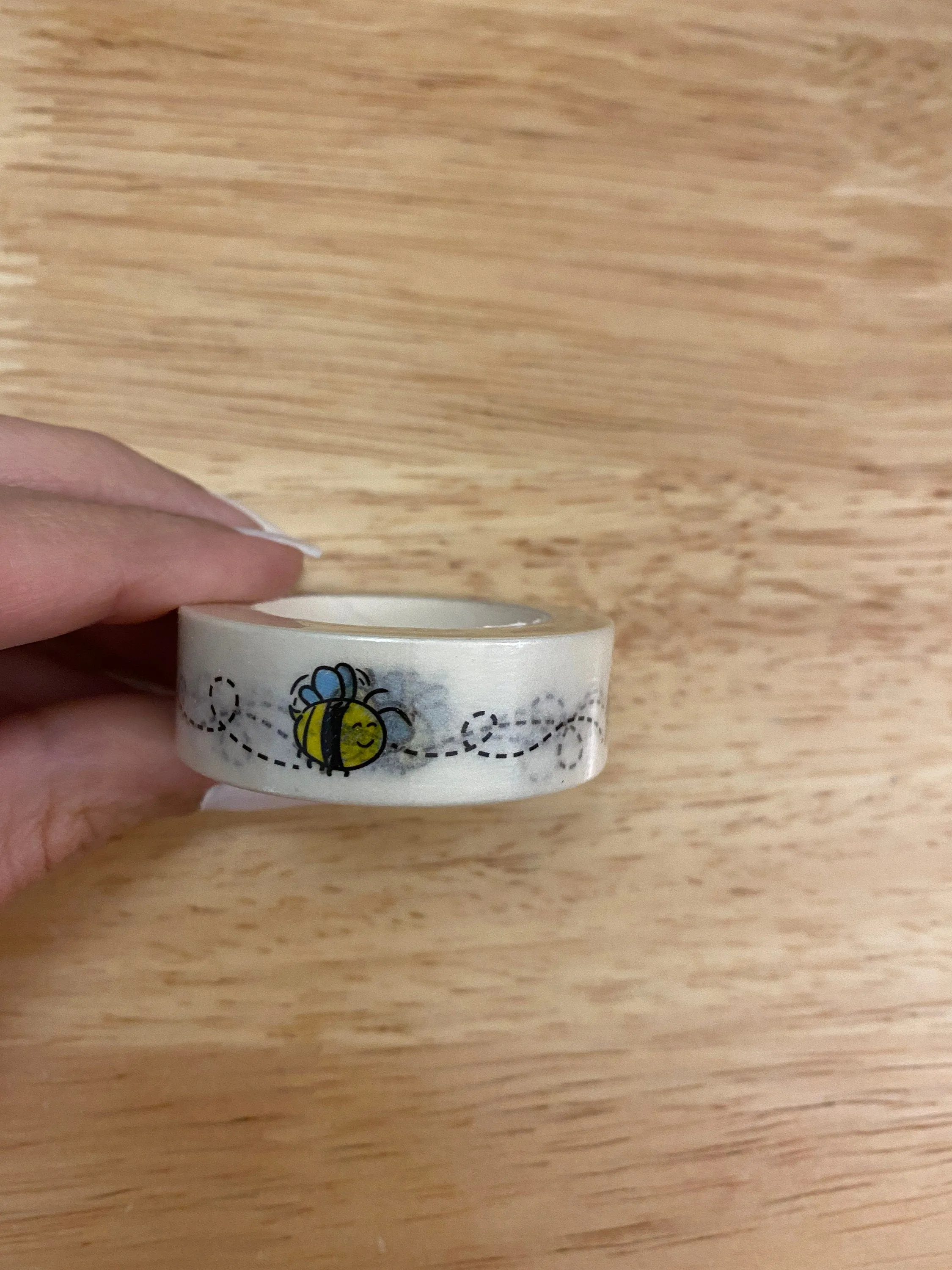 Big Roll of Bees Washi Tape, Bees with trails Washi Tape roll, Adhesive Masking Tapes, Flying Bee Washi Tape, Bee stream Washi tape