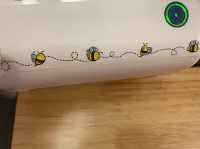 Big Roll of Bees Washi Tape, Bees with trails Washi Tape roll, Adhesive Masking Tapes, Flying Bee Washi Tape, Bee stream Washi tape