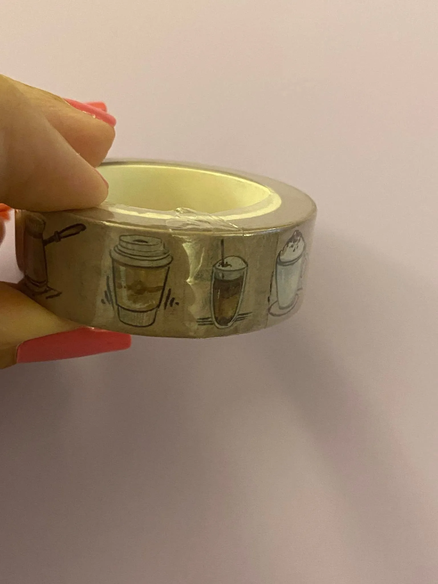 Big Roll of Coffee Cups Washi Tape