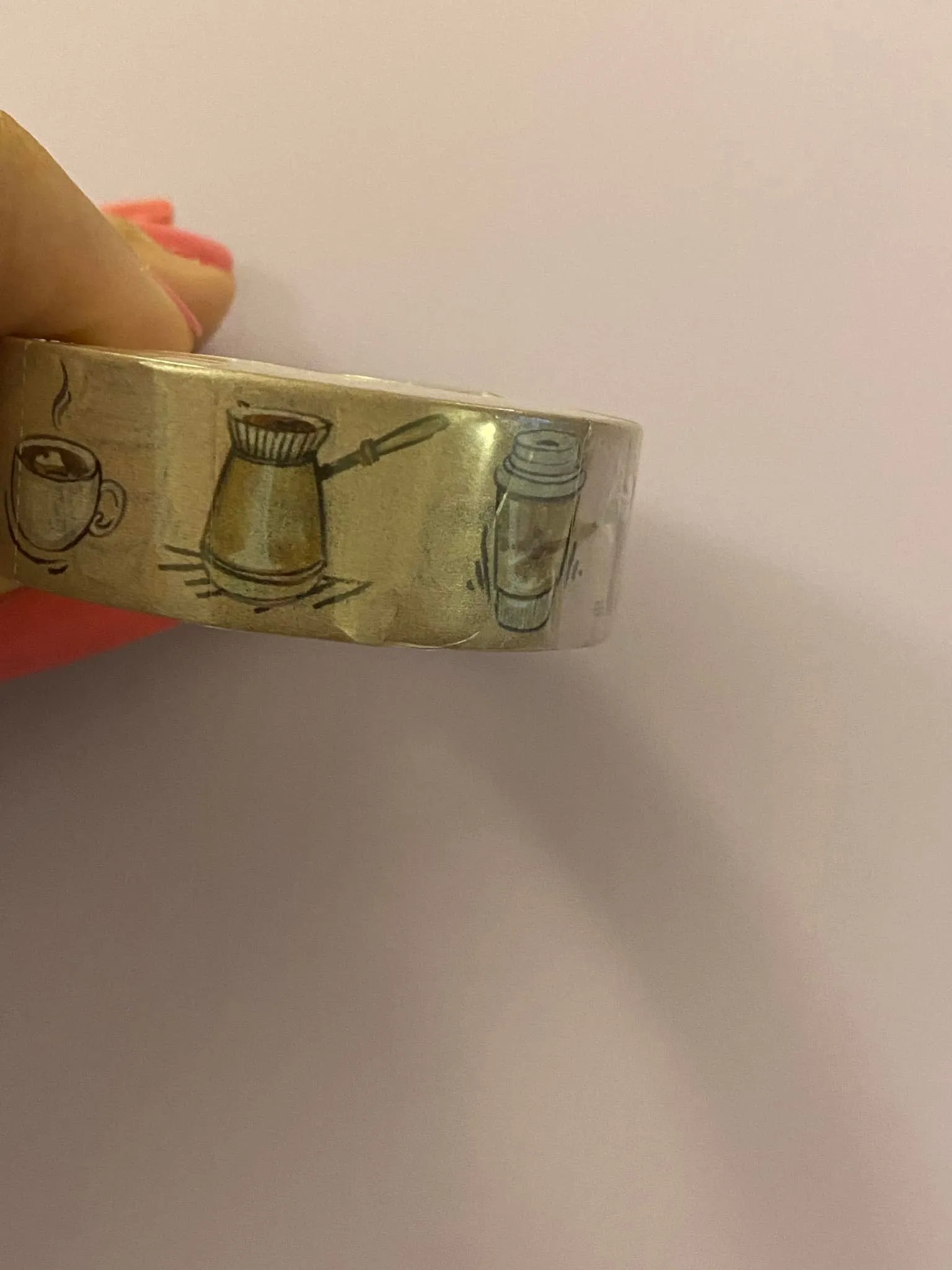 Big Roll of Coffee Cups Washi Tape