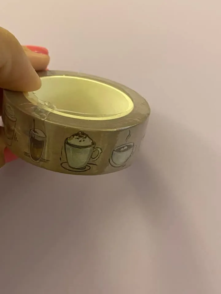 Big Roll of Coffee Cups Washi Tape
