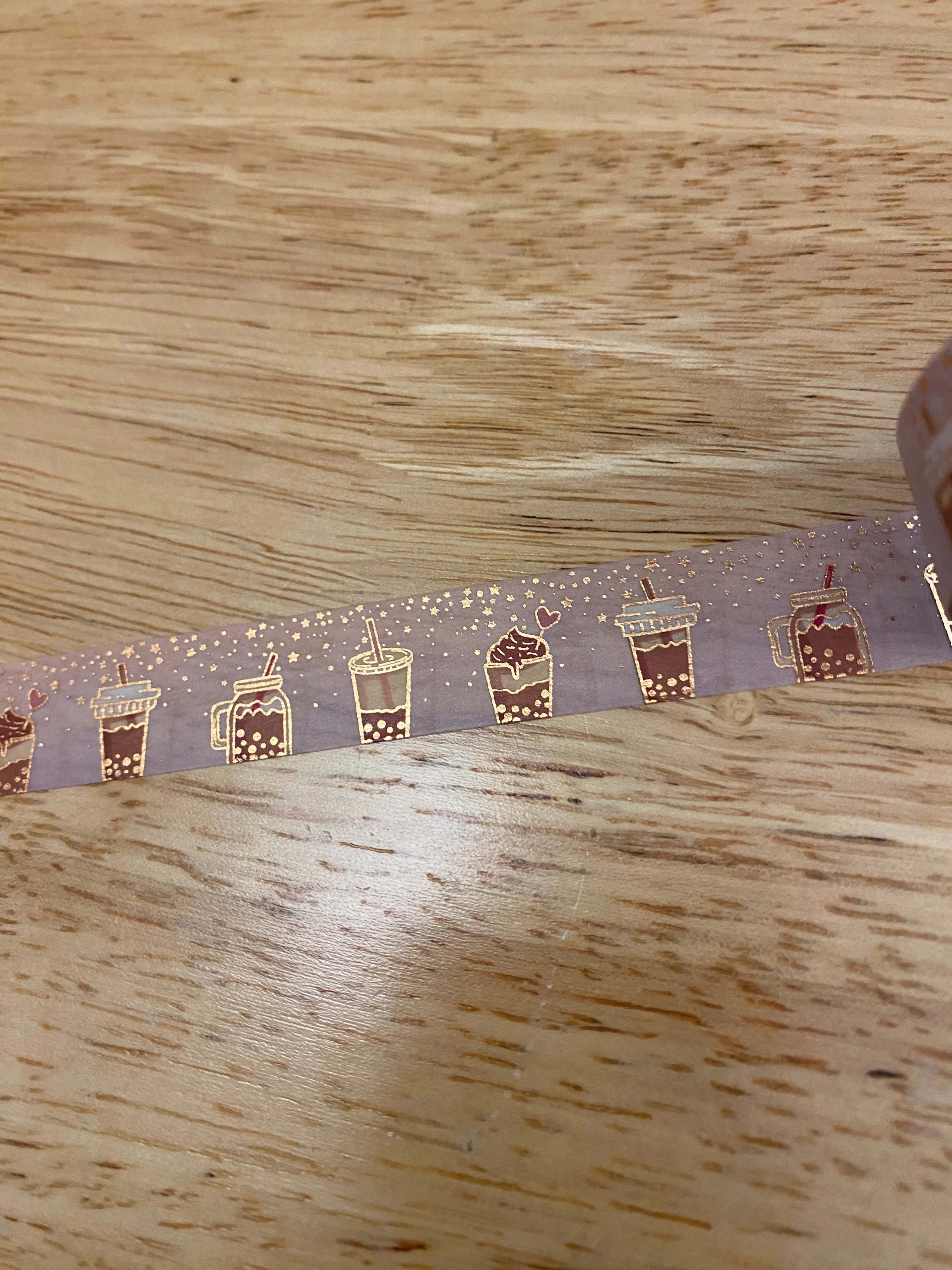 Big Roll of Coffee with Foil Washi Tape