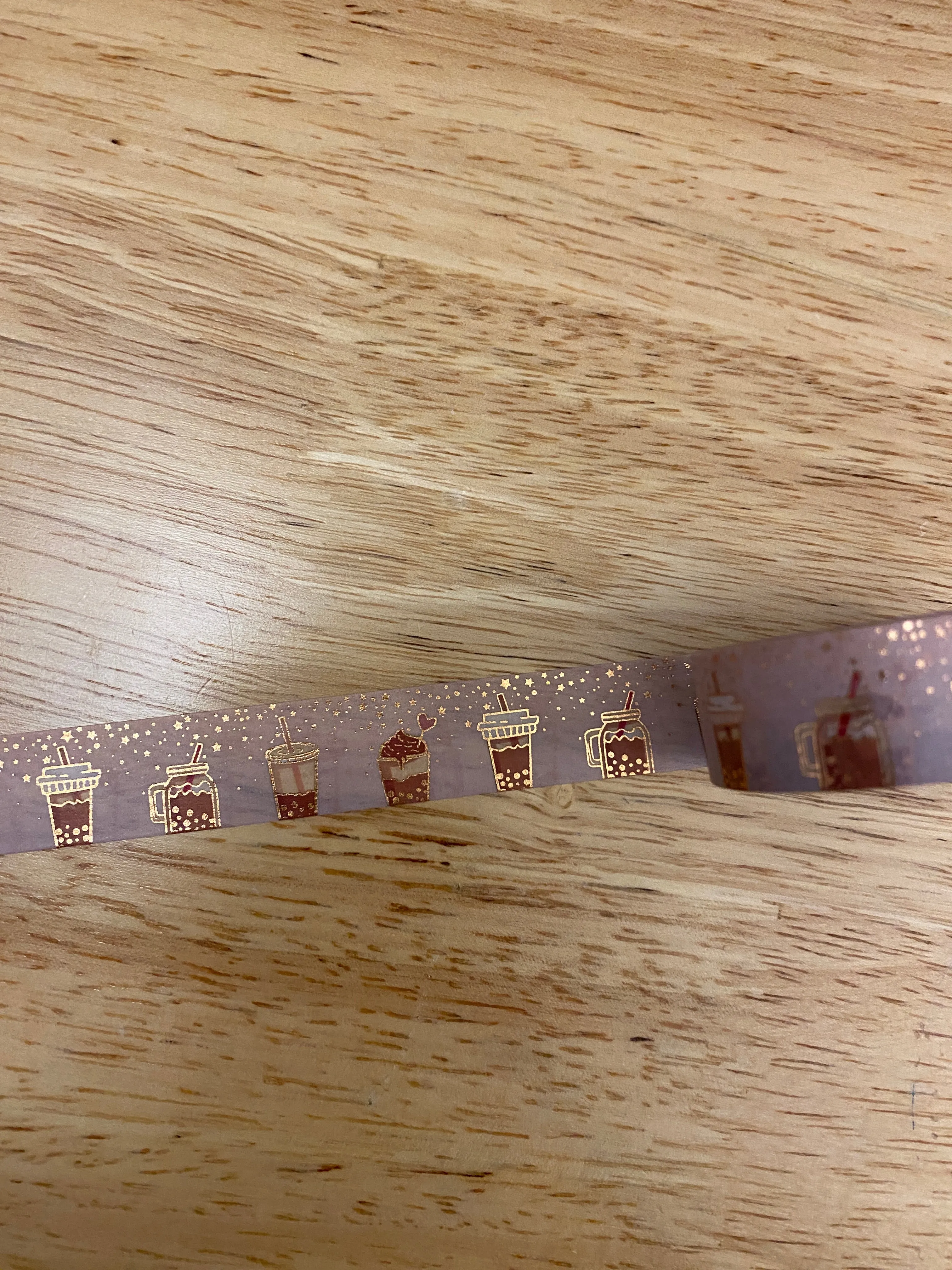 Big Roll of Coffee with Foil Washi Tape