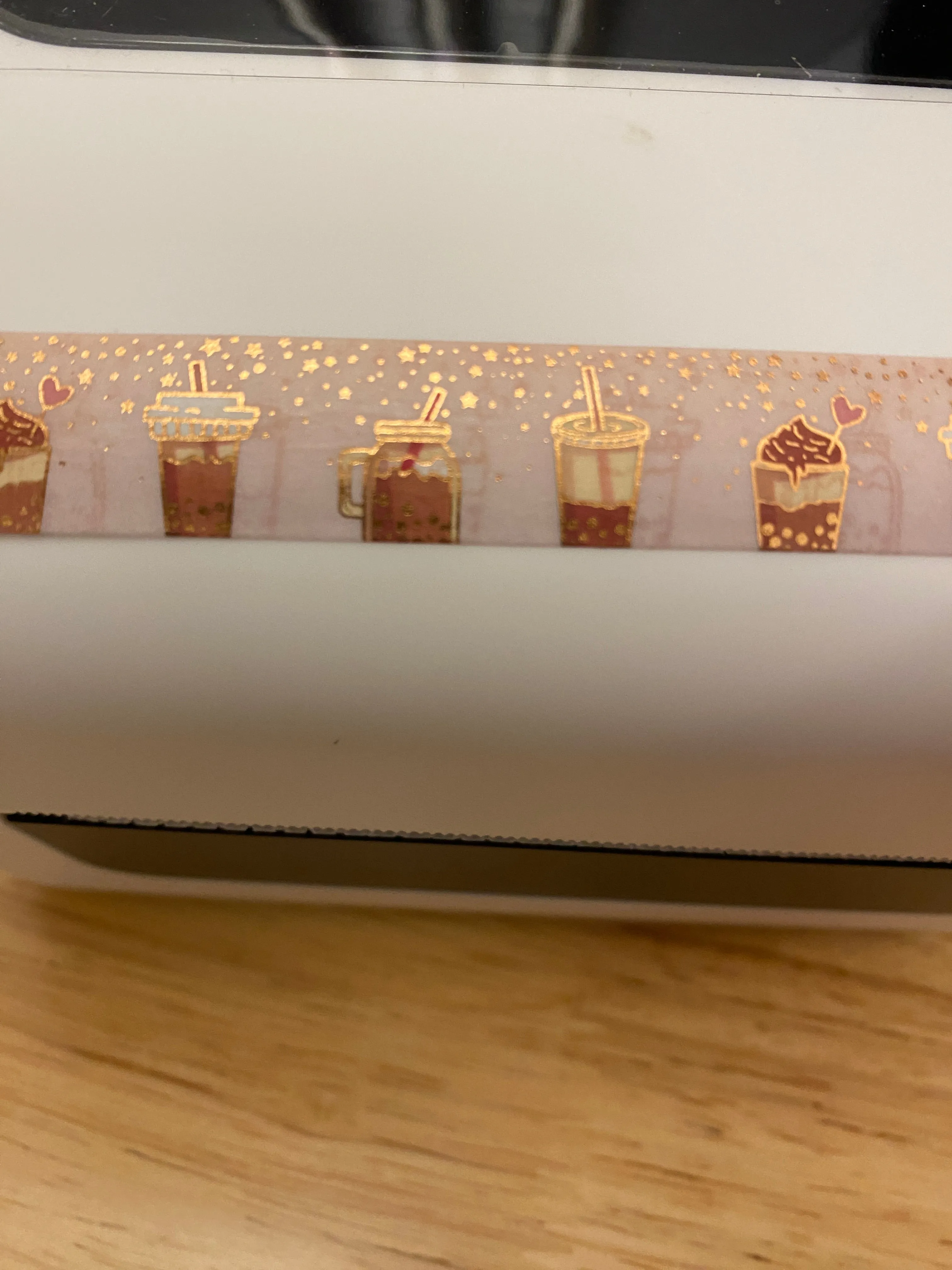 Big Roll of Coffee with Foil Washi Tape